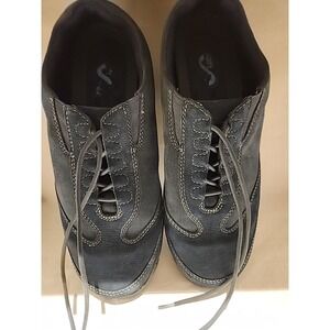 SoftWalk Paloma Womens Black Leather Nubuck Lace Up Comfort Shoes S1310-450